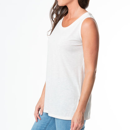 Fallon Slub Jersey Scoop Neck Swing Tank Top