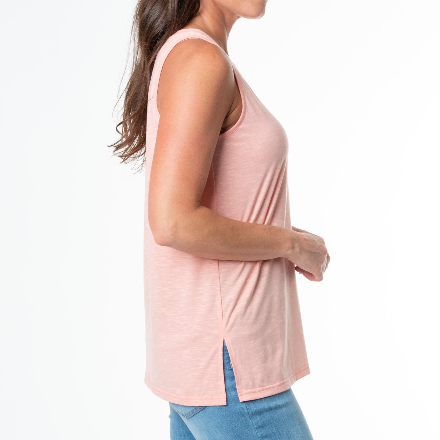 Fallon Slub Jersey Scoop Neck Swing Tank Top