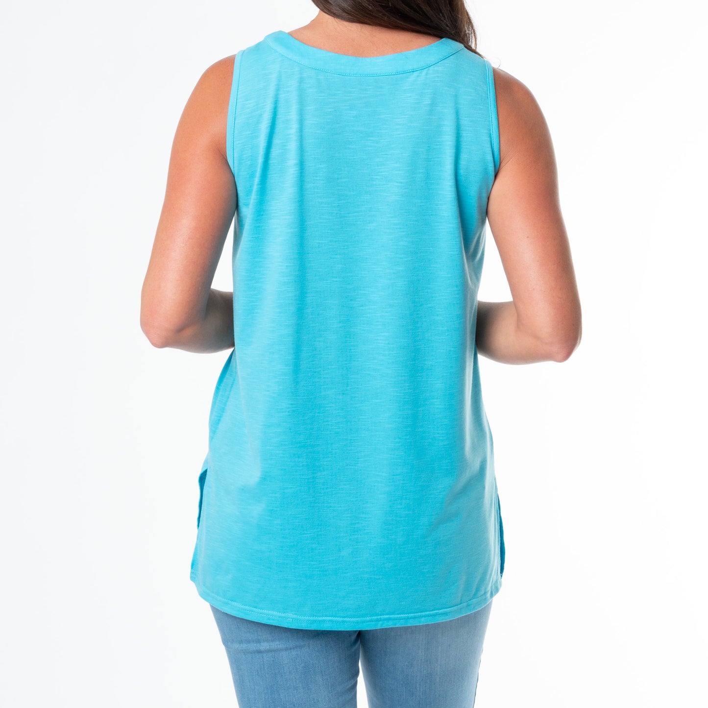 Fallon Slub Jersey Scoop Neck Swing Tank Top