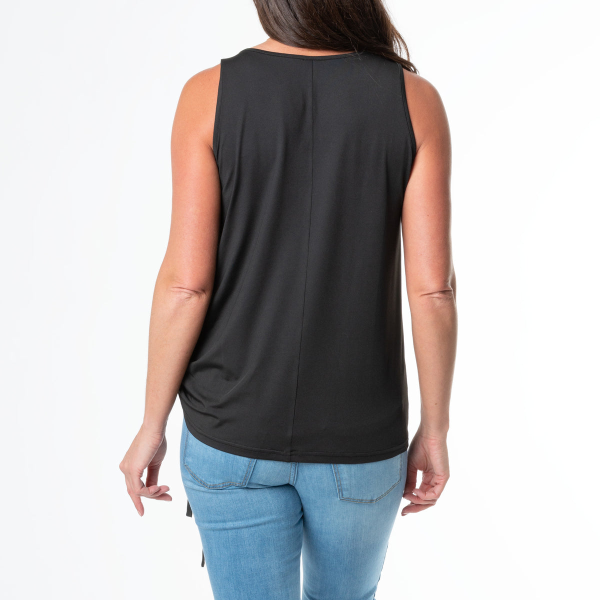 Sunny Tie Hem Sleeveless V-Neck Tank Top