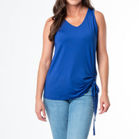Sunny Tie Hem Sleeveless V-Neck Tank Top