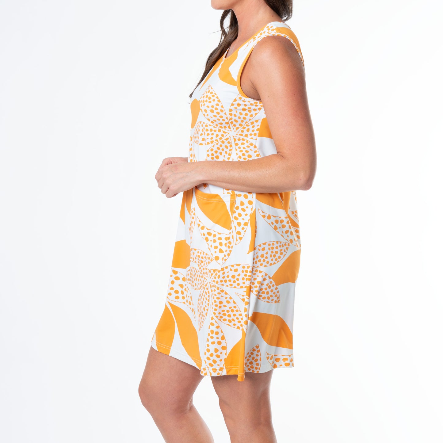 Marley UPF 50+ Jersey Printed Sleeveless Dress with Pockets