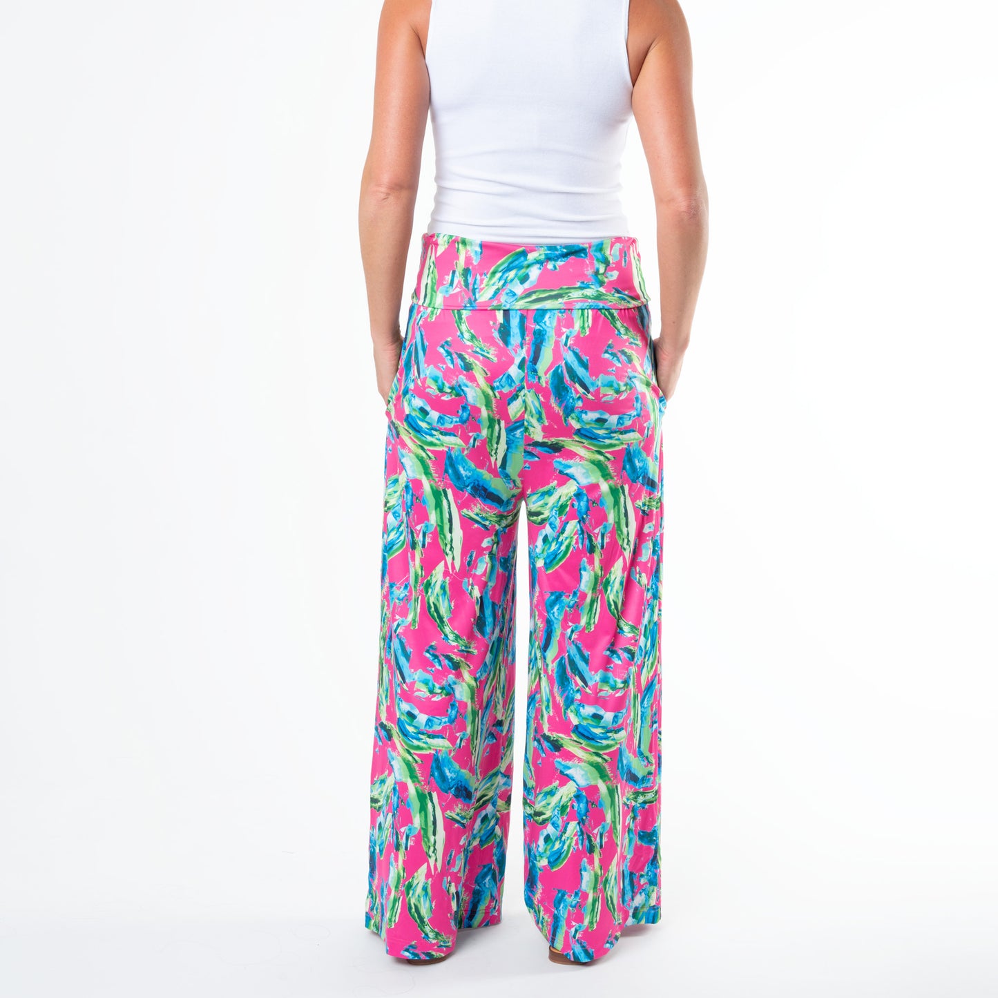 Zola Wide Leg Palazzo Pant with Tummy Control Top