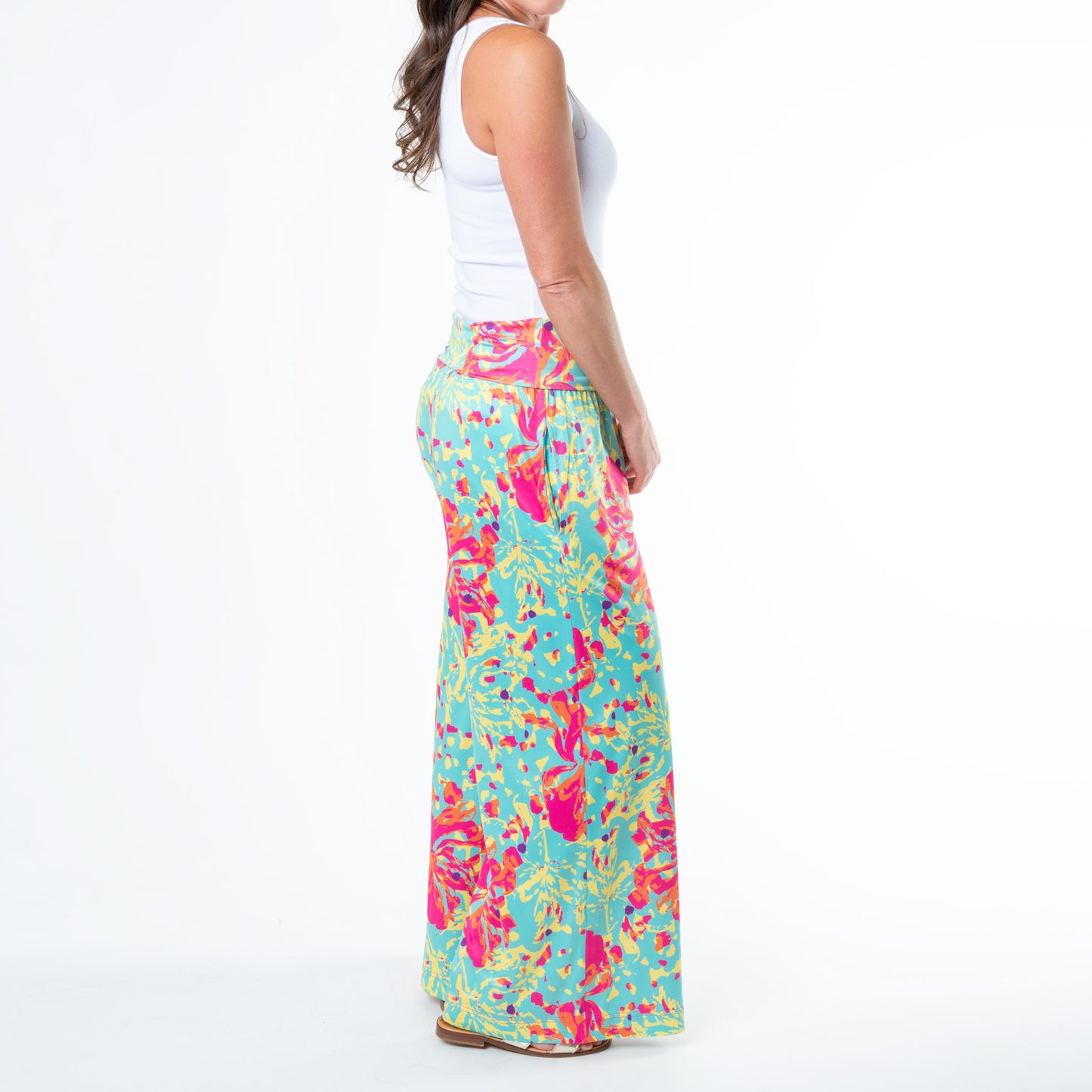 Zola Wide Leg Palazzo Pant with Tummy Control Top