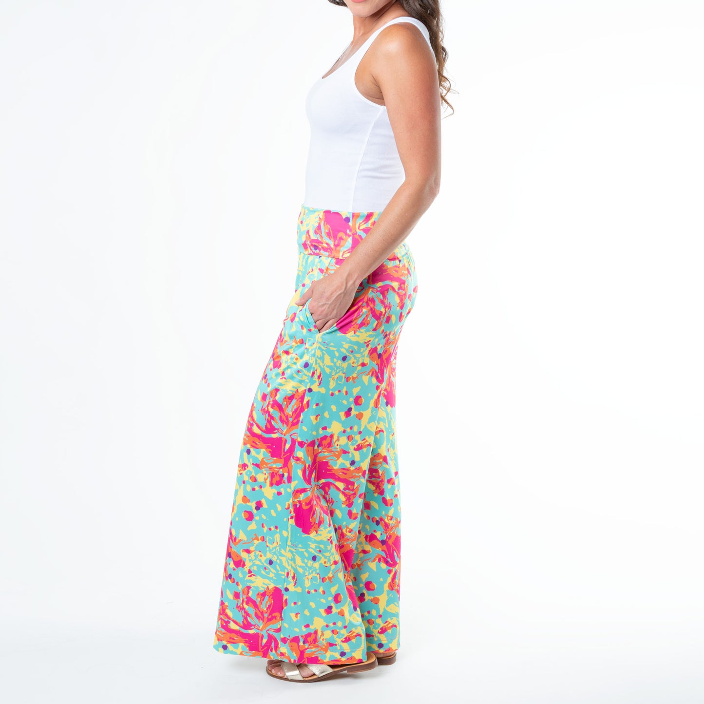 Zola Wide Leg Palazzo Pant with Tummy Control Top