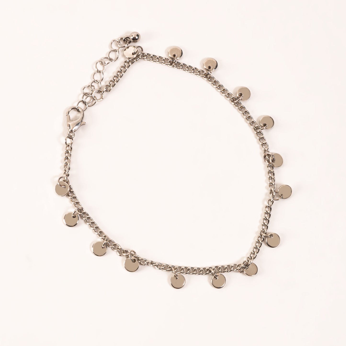 Alexis Silver Disc Chain Anklet