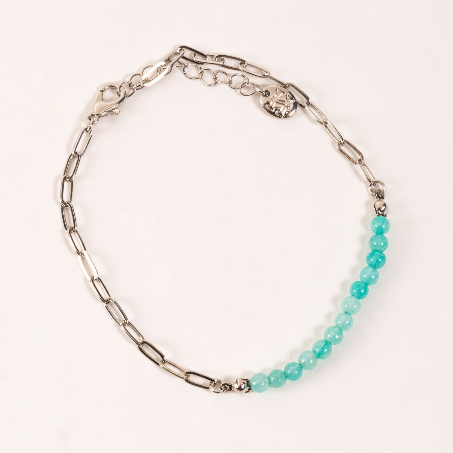 Alexis Genuine Stone Silver Chain Anklet