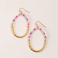 Bead Teardrop Gold Drop Earrings