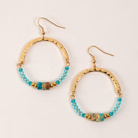 Ashli Genuine Stone Round Drop Earrings