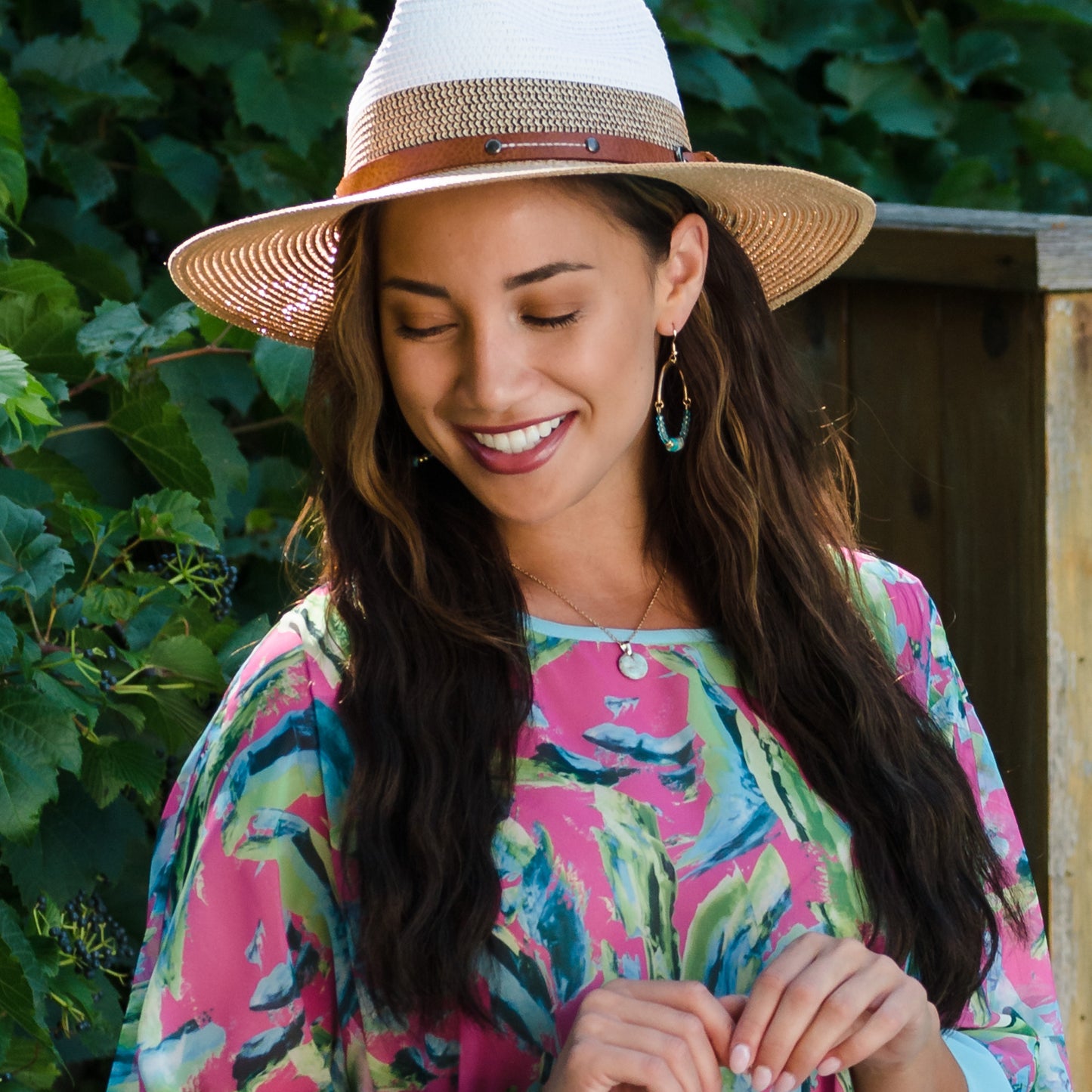 Ashli Genuine Stone Round Drop Earrings