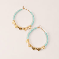 Ashli Beaded Filigree Hoop Earrings