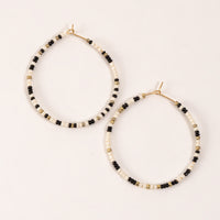 Ashli Beaded Drop Hoop Earrings