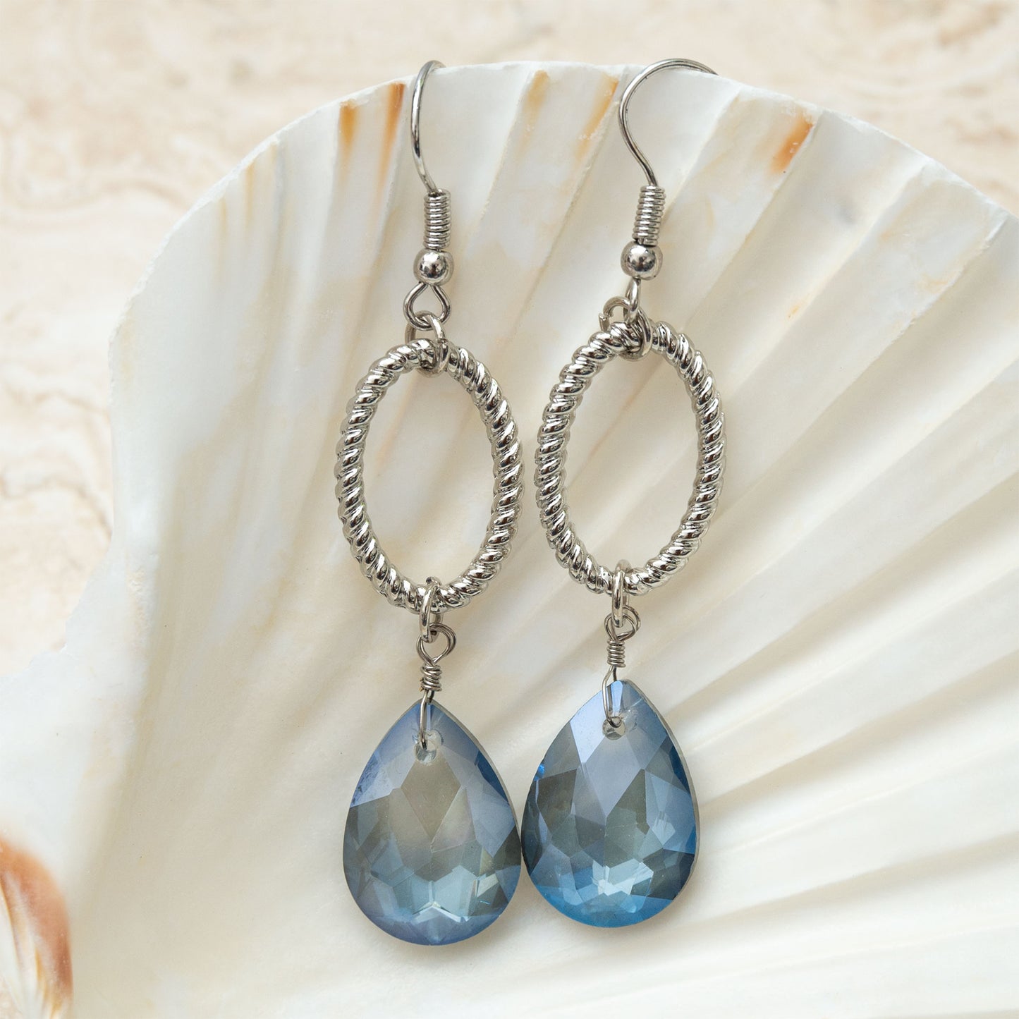 Saba Faceted Gem Gold Drop Earrings