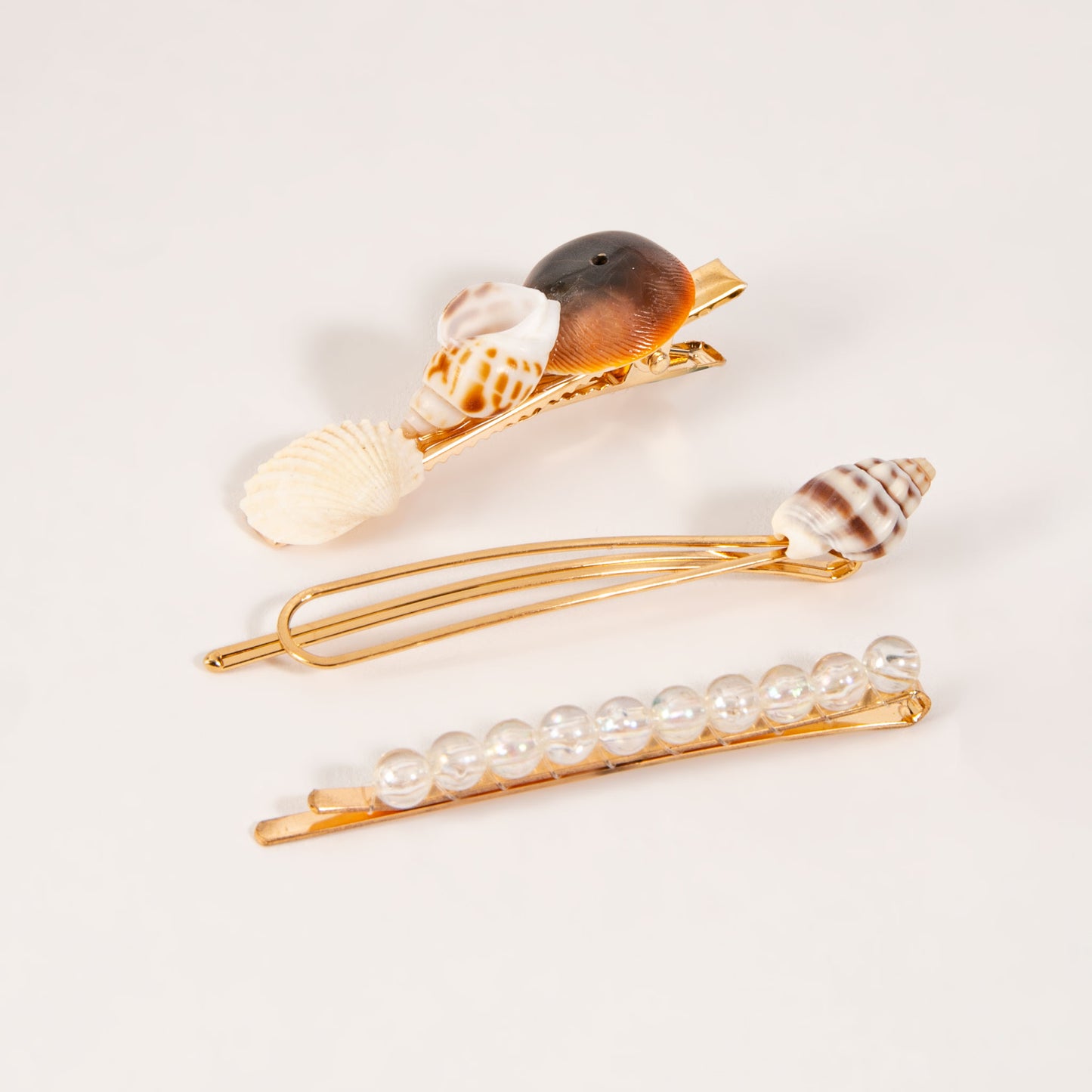 Apryl 3 Piece Blue Genuine Shell Fashion Hair Clips & Pin