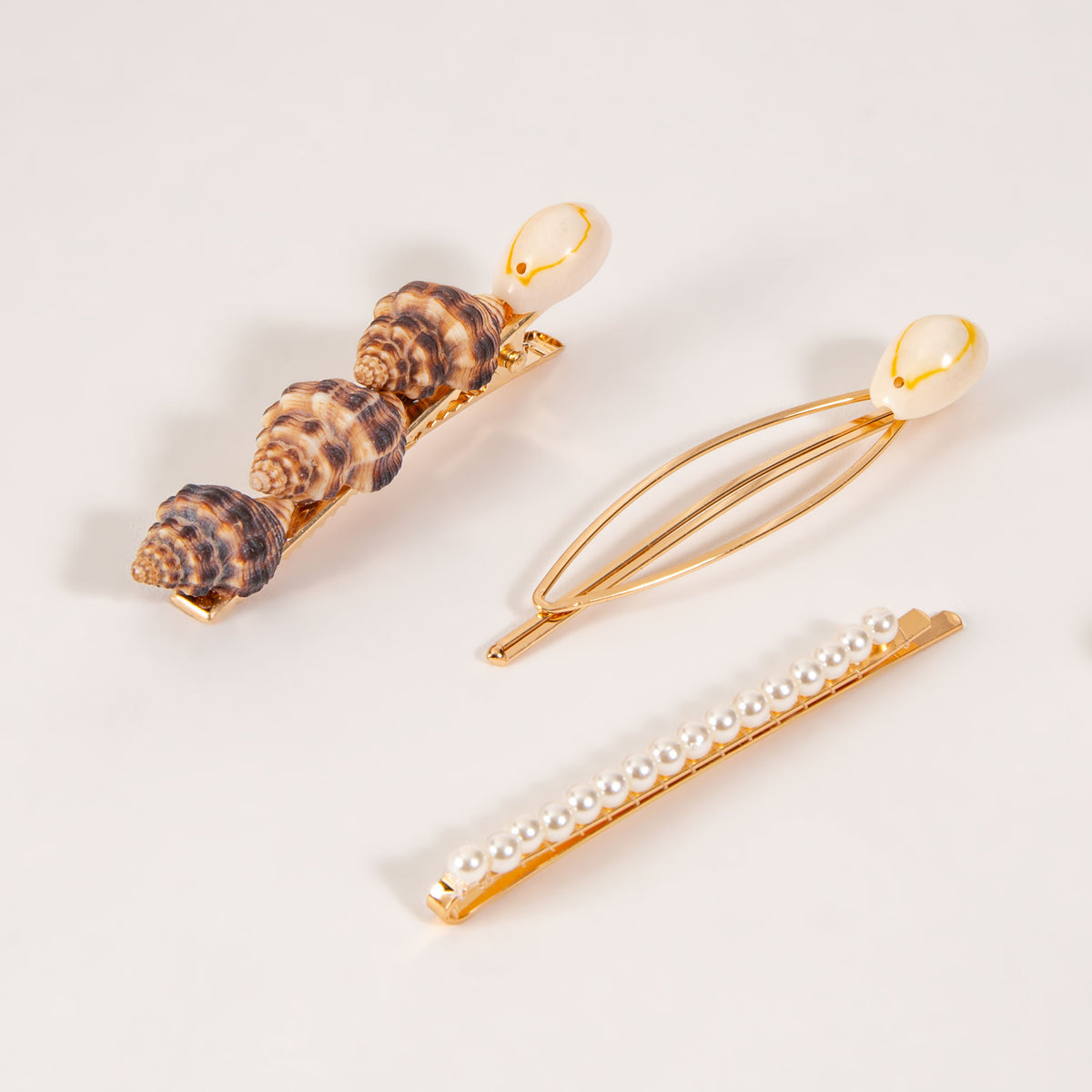 Apryl 3 Piece Blue Genuine Shell Fashion Hair Clips & Pin