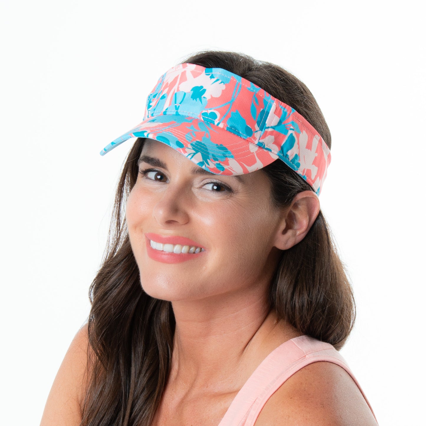 Stella Floral Print Adjustable Sun Visor