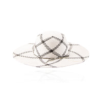 Inez Black & White Stripe Wide Brim Floppy Sun Hat